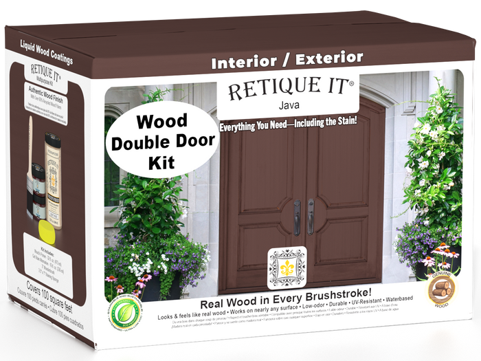 Wood'n Door Smooth Finish Kit (Double Door) - Java — box hero