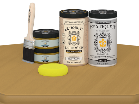 Wood'n Door Smooth Finish Kit (Double Door) - Old Oak — Matte kit contents