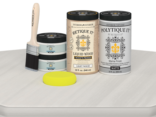 Wood'n Door Smooth Finish Kit (Double Door) - White Wash — Matte kit contents