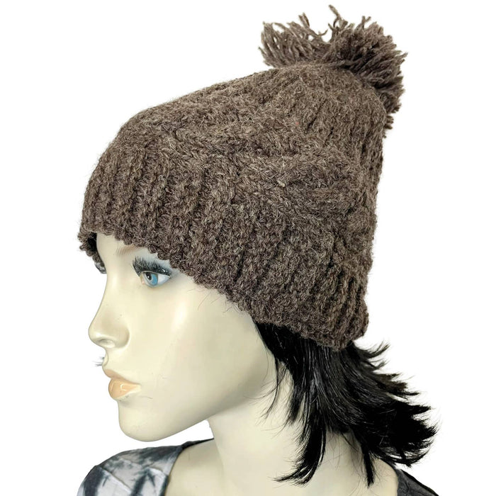 Wool Beanie with Pom Pom