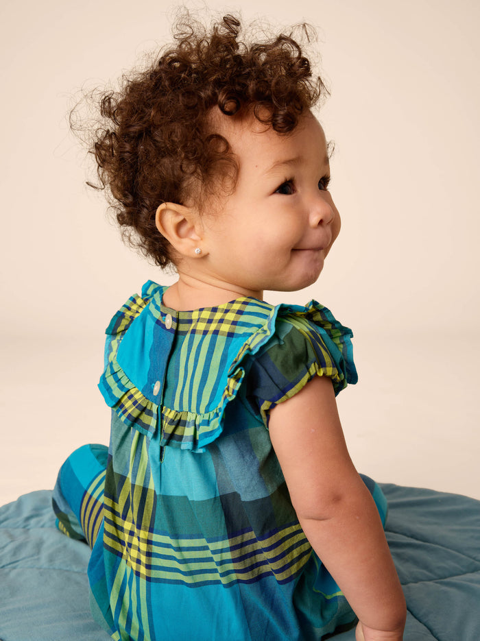 Woven Ruffle Baby Romper