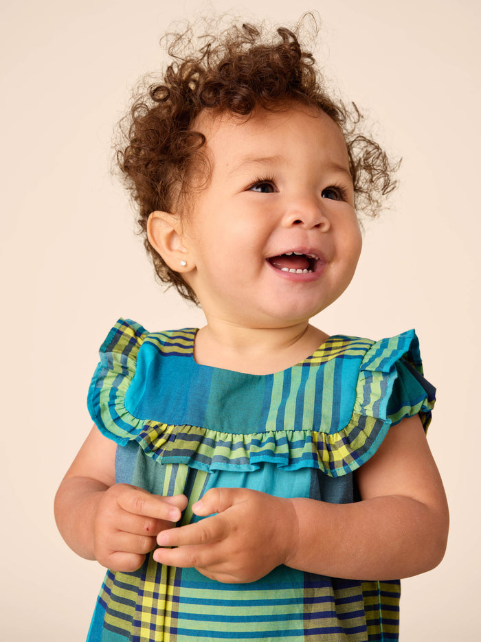 Woven Ruffle Baby Romper