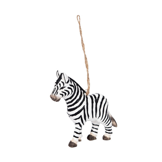 A Zebra Wood Ornament.