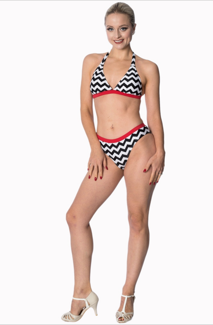 Zick-Zack-Bikini Coffee im Retro-Stil