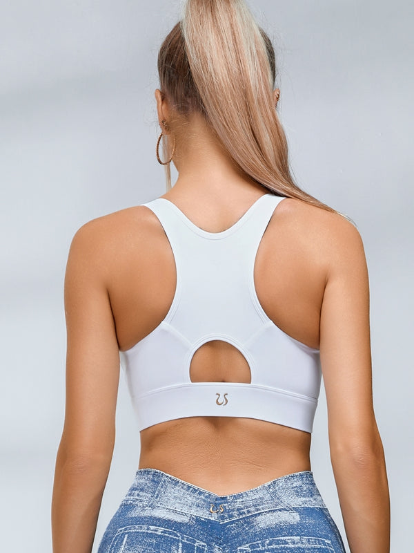 Zipper High-support Sports Bras