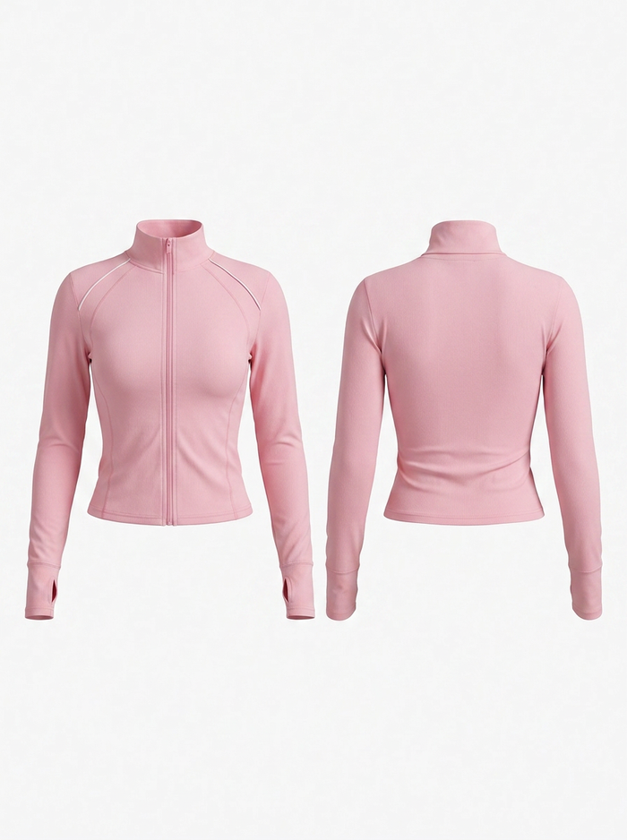 Zipper Stand Collar Jackets